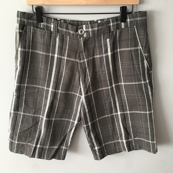 Dvision Flat Front Plaid Men's Shorts - Picture 3 of 7